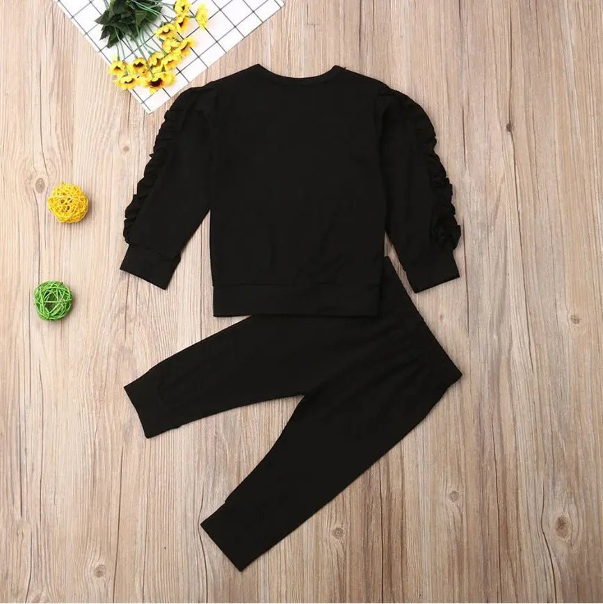 Newborn Baby Boys Girls Ruffles Jumper Solid Long Sleeve Sweatshirt Tops Pants Infant Kids 2Pcs Outfits Clothes Set Fall Clothes - Backdrop BlissNewborn Baby Boys Girls Ruffles Jumper Solid Long Sleeve Sweatshirt Tops Pants Infant Kids 2Pcs Outfits Clothes Set Fall Clothes