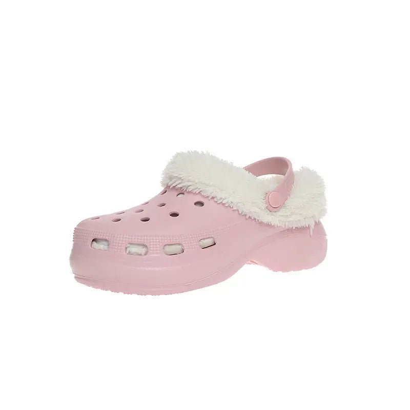Cotton Slippers Women's Autumn And Winter Non - slip Soft Sole Platform Heel - Backdrop BlissCotton Slippers Women's Autumn And Winter Non - slip Soft Sole Platform Heel