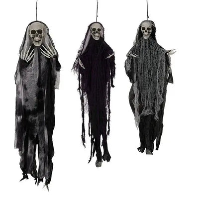 3 Pack Hanging Halloween Skeleton Ghosts Decorations - Backdrop Bliss3 Pack Hanging Halloween Skeleton Ghosts Decorations
