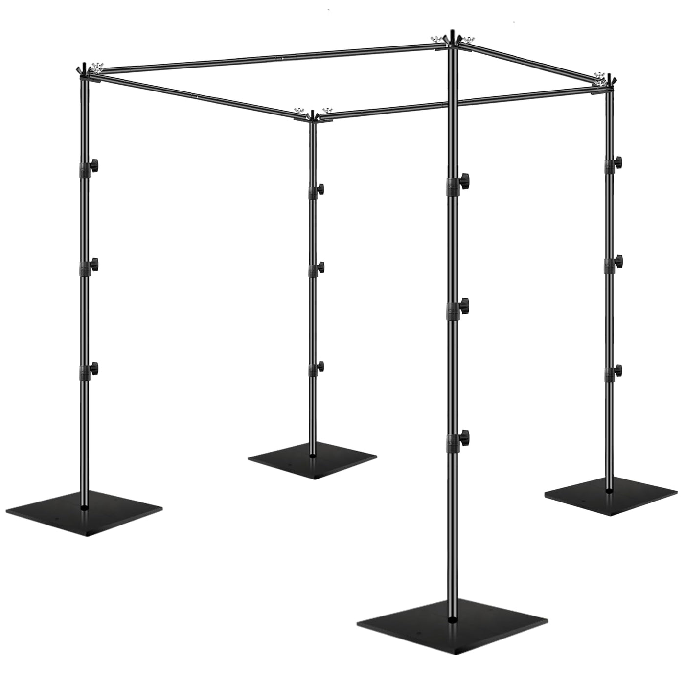 EMART 8.5x10ft Square Backdrop Stand for Wedding, Adjustable Pipe and Drape Background Frame Kit with Heavy Duty Metal Steel Base, Photo Back Drop Holder for Birthday Parties Photography - Black - Backdrop BlissEMART 8.5x10ft Square Backdrop Stand for Wedding, Adjustable Pipe and Drape Background Frame Kit with Heavy Duty Metal Steel Base, Photo Back Drop Holder for Birthday Parties Photography - Black