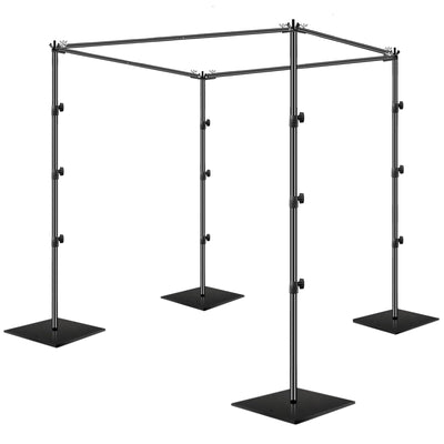 EMART 8.5x10ft Square Backdrop Stand for Wedding, Adjustable Pipe and Drape Background Frame Kit with Heavy Duty Metal Steel Base, Photo Back Drop Holder for Birthday Parties Photography - Black - Backdrop BlissEMART 8.5x10ft Square Backdrop Stand for Wedding, Adjustable Pipe and Drape Background Frame Kit with Heavy Duty Metal Steel Base, Photo Back Drop Holder for Birthday Parties Photography - Black