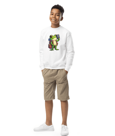 CozyWear Youth Crewneck Sweatshirt – Soft Fleece Comfort - Backdrop BlissCozyWear Youth Crewneck Sweatshirt – Soft Fleece Comfort