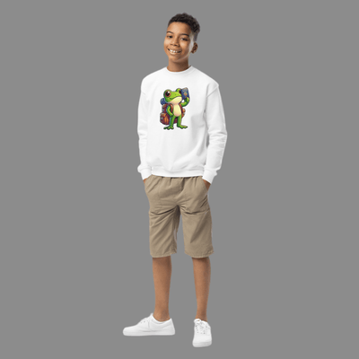 CozyWear Youth Crewneck Sweatshirt – Soft Fleece Comfort - Backdrop BlissCozyWear Youth Crewneck Sweatshirt – Soft Fleece Comfort