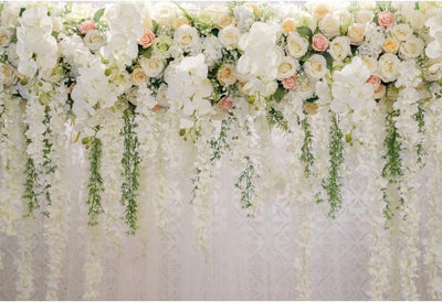 Haoyiyi 10x8ft Bridal Floral Wall Backdrop Wedding Wedding White Pure Sheer Chiffon Photography Background Photo Reception Ceremony Birthday Party Bridal Shower Marriage Photo Booth Prop - Backdrop BlissHaoyiyi 10x8ft Bridal Floral Wall Backdrop Wedding Wedding White Pure Sheer Chiffon Photography Background Photo Reception Ceremony Birthday Party Bridal Shower Marriage Photo Booth Prop