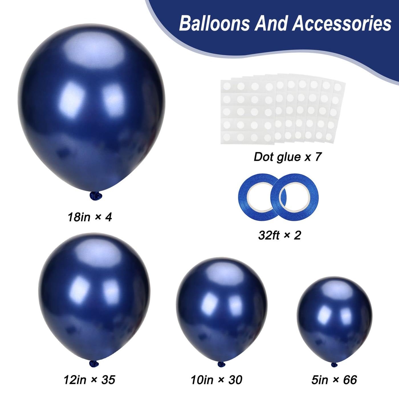 RUBFAC 135pcs Gold Balloons Different Sizes 18 12 10 5 Inch for Garland Arch, Latex Metallic Balloon for Birthday Graduation Party Wedding Decorations Backdrop Bliss