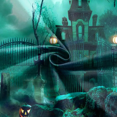 8X6FT Halloween Backdrop Photography Background Horror Moon Night Scary Cemetery Pumpkin Lantern Backdrop for Kids Adult Family Party Birthday Banner Decor Halloween Photo Backdrop SCO297B - Backdrop Bliss8X6FT Halloween Backdrop Photography Background Horror Moon Night Scary Cemetery Pumpkin Lantern Backdrop for Kids Adult Family Party Birthday Banner Decor Halloween Photo Backdrop SCO297B