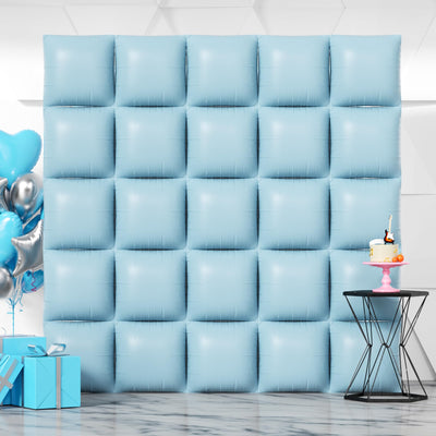 NISOCY 48PCS Green Square Foil Balloons Wall Backdrop Double Sided Green Balloons Tunnel Arch Kit for Baby Shower Birthday Anniversary Summer Party Decoration Backdrop Bliss