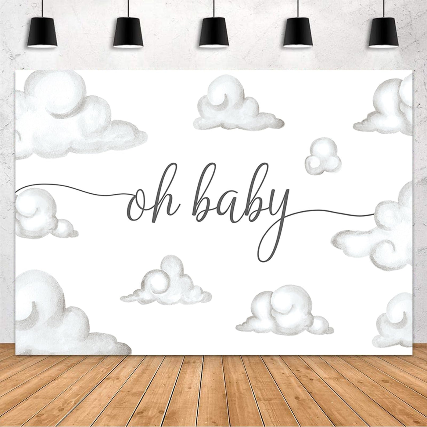 MEHOFOND 7x5ft Oh Baby Shower Backdrop Brown Baby Birthday Party Decorations Backdrop White Cloud Baby Shower Party Decorations Banner Cake Table Banner Supplies Photo Studio Props - Backdrop BlissMEHOFOND 7x5ft Oh Baby Shower Backdrop Brown Baby Birthday Party Decorations Backdrop White Cloud Baby Shower Party Decorations Banner Cake Table Banner Supplies Photo Studio Props