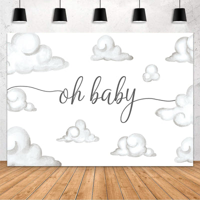 MEHOFOND 7x5ft Oh Baby Shower Backdrop Brown Baby Birthday Party Decorations Backdrop White Cloud Baby Shower Party Decorations Banner Cake Table Banner Supplies Photo Studio Props - Backdrop BlissMEHOFOND 7x5ft Oh Baby Shower Backdrop Brown Baby Birthday Party Decorations Backdrop White Cloud Baby Shower Party Decorations Banner Cake Table Banner Supplies Photo Studio Props