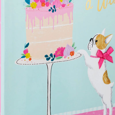 Hallmark Signature 7" Medium Birthday Gift Bag with Tissue Paper (Pink Flowers) Backdrop Bliss