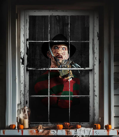 MCJC Halloween Horror Curtain, Halloween Decoration，Window Door Cover - Backdrop BlissMCJC Halloween Horror Curtain, Halloween Decoration，Window Door Cover
