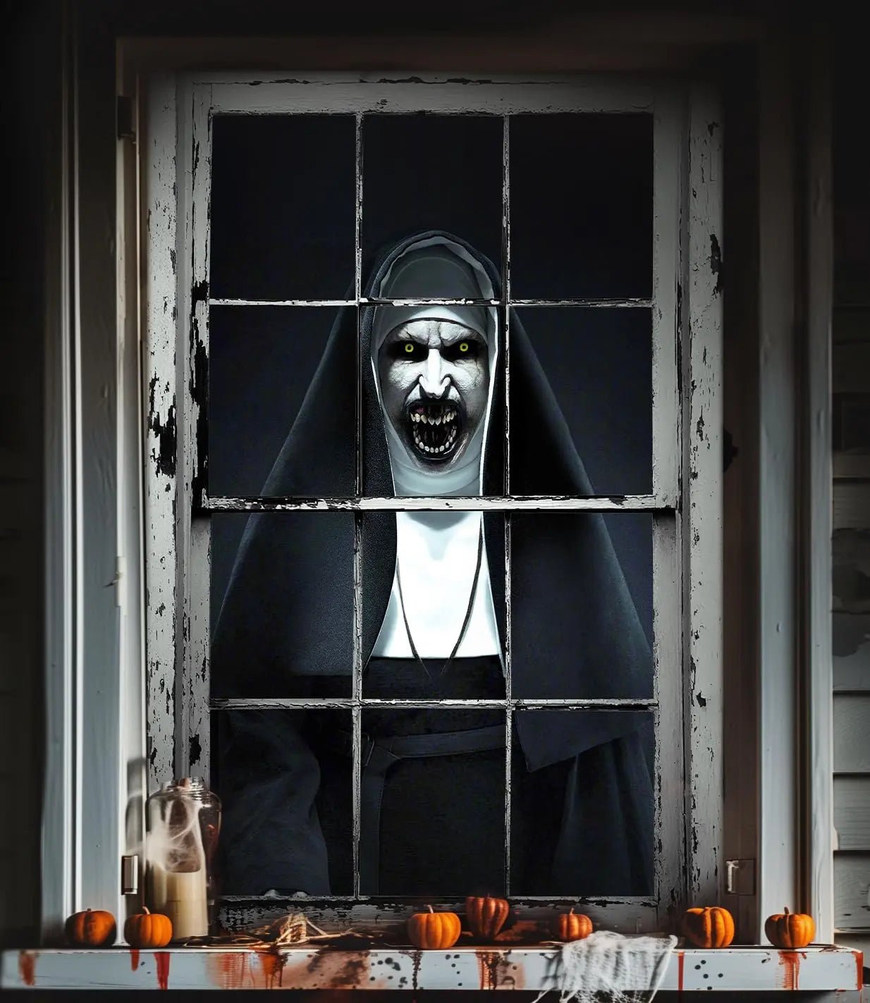 MCJC Halloween Horror Curtain, Halloween Decoration，Window Door Cover - Backdrop BlissMCJC Halloween Horror Curtain, Halloween Decoration，Window Door Cover