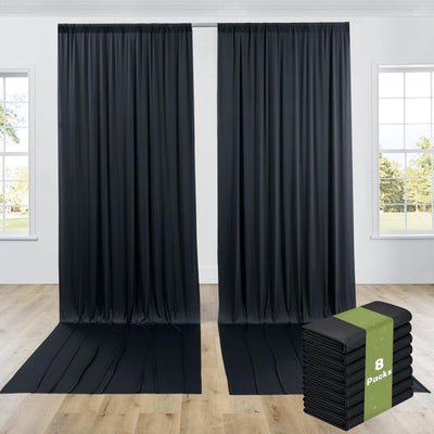 40FTx12FT White Wrinkle - Free Wedding Backdrop Curtain - Silky Washable White Polyester Drapes for Baby Showers, Birthday Parties, Photography, and Wedding Receptions - 8 Panels 5FTx12FT - Backdrop Bliss40FTx12FT White Wrinkle - Free Wedding Backdrop Curtain - Silky Washable White Polyester Drapes for Baby Showers, Birthday Parties, Photography, and Wedding Receptions - 8 Panels 5FTx12FT