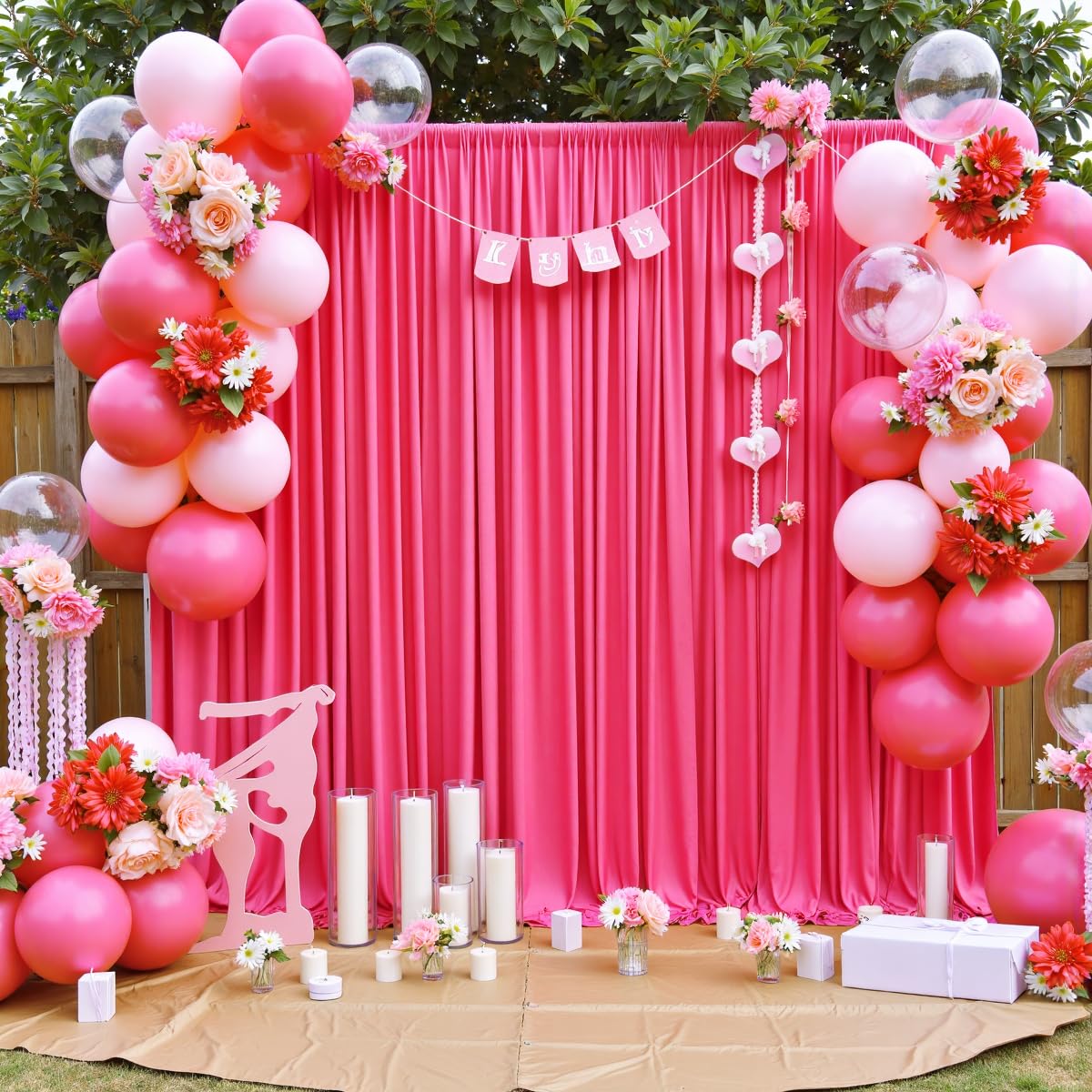 50 ft x 10 ft Wrinkle Free White Backdrop Curtain for Wedding Parties, Polyester Photo Backdrop Drapes for Baby Shower Birthday Party Backdrop Stand, Bulk Thick Background Curtains, 5x10FT 10 Panels - Backdrop Bliss50 ft x 10 ft Wrinkle Free White Backdrop Curtain for Wedding Parties, Polyester Photo Backdrop Drapes for Baby Shower Birthday Party Backdrop Stand, Bulk Thick Background Curtains, 5x10FT 10 Panels
