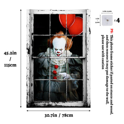 Halloween Horror Curtain Window Cover Decorations Scary Window Door Cover Backdrop Bliss