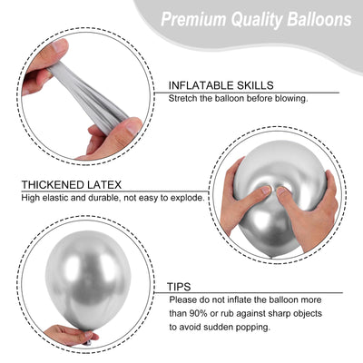 RUBFAC 135pcs Gold Balloons Different Sizes 18 12 10 5 Inch for Garland Arch, Latex Metallic Balloon for Birthday Graduation Party Wedding Decorations Backdrop Bliss