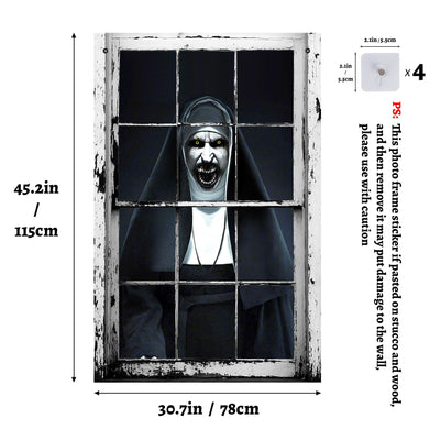 Halloween Horror Curtain Window Cover Decorations Scary Window Door Cover Backdrop Bliss