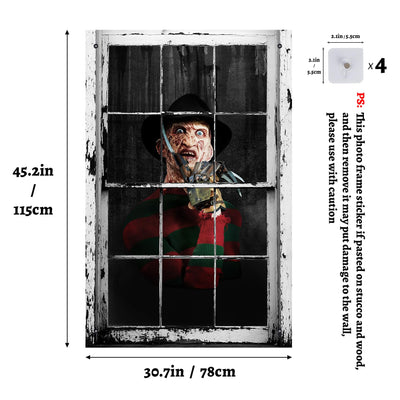 Halloween Horror Curtain Window Cover Decorations Scary Window Door Cover Backdrop Bliss