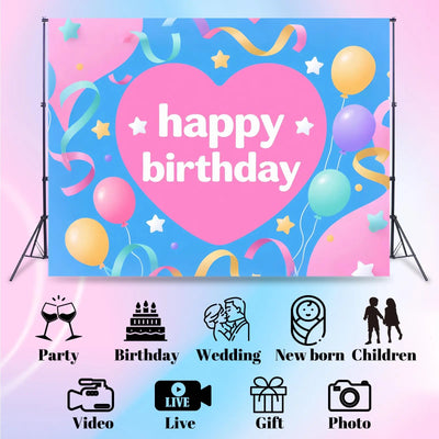 8x8ft Custom Photo Backdrop Personalized Banner Customized Backdrop with Picture Text for Photography, Gift for Birthday, Wedding, Graduation, Party, Christmas, Valentine's Day - Backdrop Bliss8x8ft Custom Photo Backdrop Personalized Banner Customized Backdrop with Picture Text for Photography, Gift for Birthday, Wedding, Graduation, Party, Christmas, Valentine's Day
