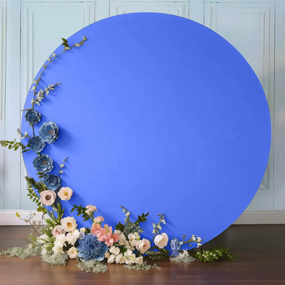 7.2FT Navy Blue Round Backdrop Cover for 5 to 7.2ft Circle Arch Stand - Haefoo Back to School Decoration Circle Backdrop Cover for Birthday, Wedding, Baby Shower Photography Background Party Decor Backdrop Bliss