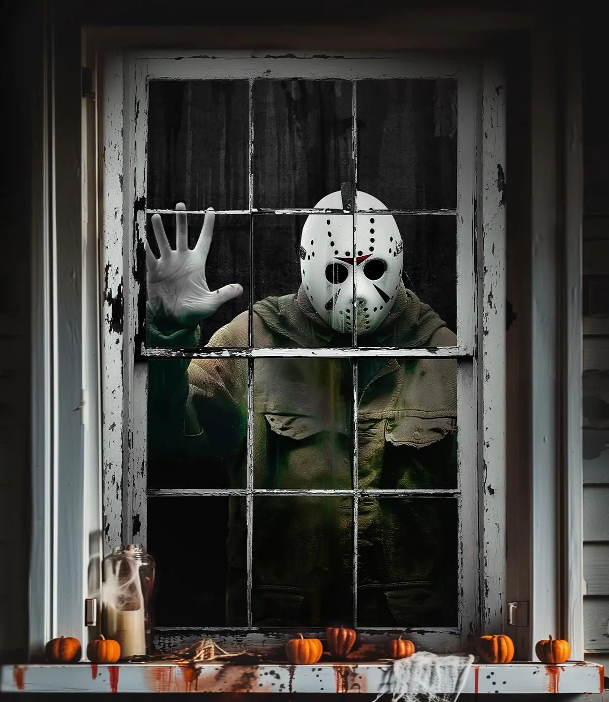 MCJC Halloween Horror Curtain, Halloween Decoration，Window Door Cover - Backdrop BlissMCJC Halloween Horror Curtain, Halloween Decoration，Window Door Cover