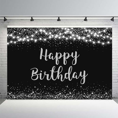 MEHOFOND Black and Gold Happy Birthday Backdrop Golden Glitter Dots Lights Photography Background for Women Men Kids Black Gold Birthday Party Decorations Banner Cake Table Photo Studio Props 7x5ft - Backdrop BlissMEHOFOND Black and Gold Happy Birthday Backdrop Golden Glitter Dots Lights Photography Background for Women Men Kids Black Gold Birthday Party Decorations Banner Cake Table Photo Studio Props 7x5ft