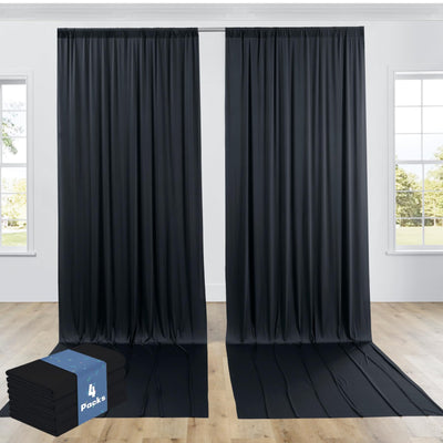 40FTx12FT White Wrinkle - Free Wedding Backdrop Curtain - Silky Washable White Polyester Drapes for Baby Showers, Birthday Parties, Photography, and Wedding Receptions - 8 Panels 5FTx12FT - Backdrop Bliss40FTx12FT White Wrinkle - Free Wedding Backdrop Curtain - Silky Washable White Polyester Drapes for Baby Showers, Birthday Parties, Photography, and Wedding Receptions - 8 Panels 5FTx12FT