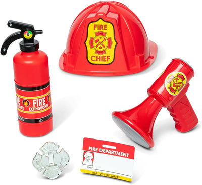 Melissa & Doug Fire Chief Role Play Costume Dress - Up Set Pretend Fire Fighter Outfit With Realistic Accessories, Firefighter Costume For Kids And Toddlers Ages 3+ - Backdrop BlissMelissa & Doug Fire Chief Role Play Costume Dress - Up Set Pretend Fire Fighter Outfit With Realistic Accessories, Firefighter Costume For Kids And Toddlers Ages 3+