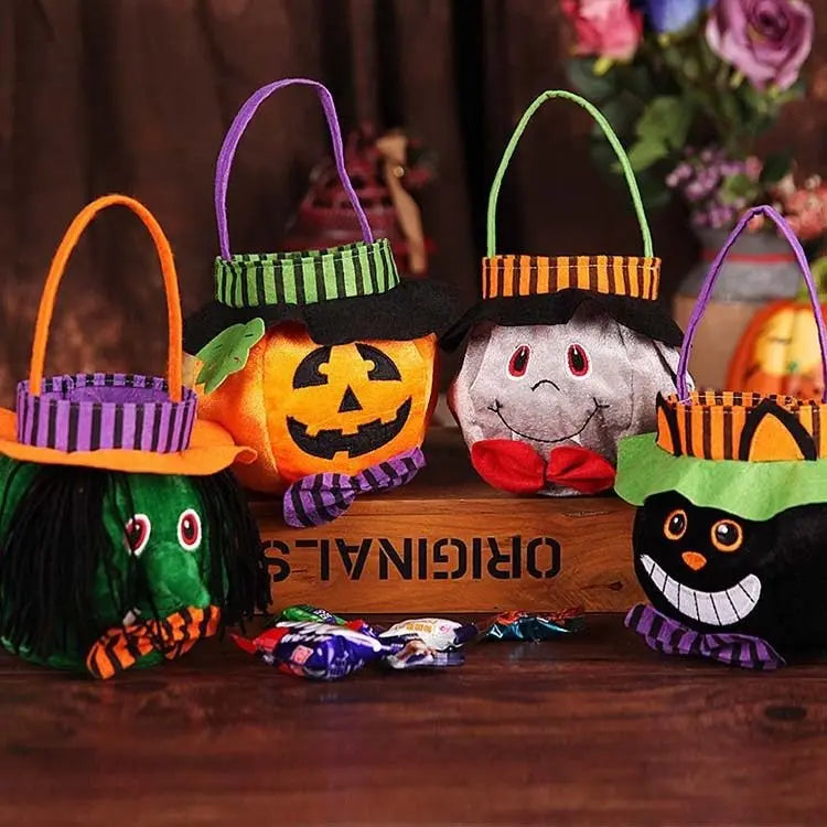 Halloween Candy Bags Cute Gift Bag Pumpkin Witch Candy Boxes Backdrop Bliss