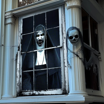 MCJC Halloween Horror Curtain, Halloween Decoration，Window Door Cover - Backdrop BlissMCJC Halloween Horror Curtain, Halloween Decoration，Window Door Cover