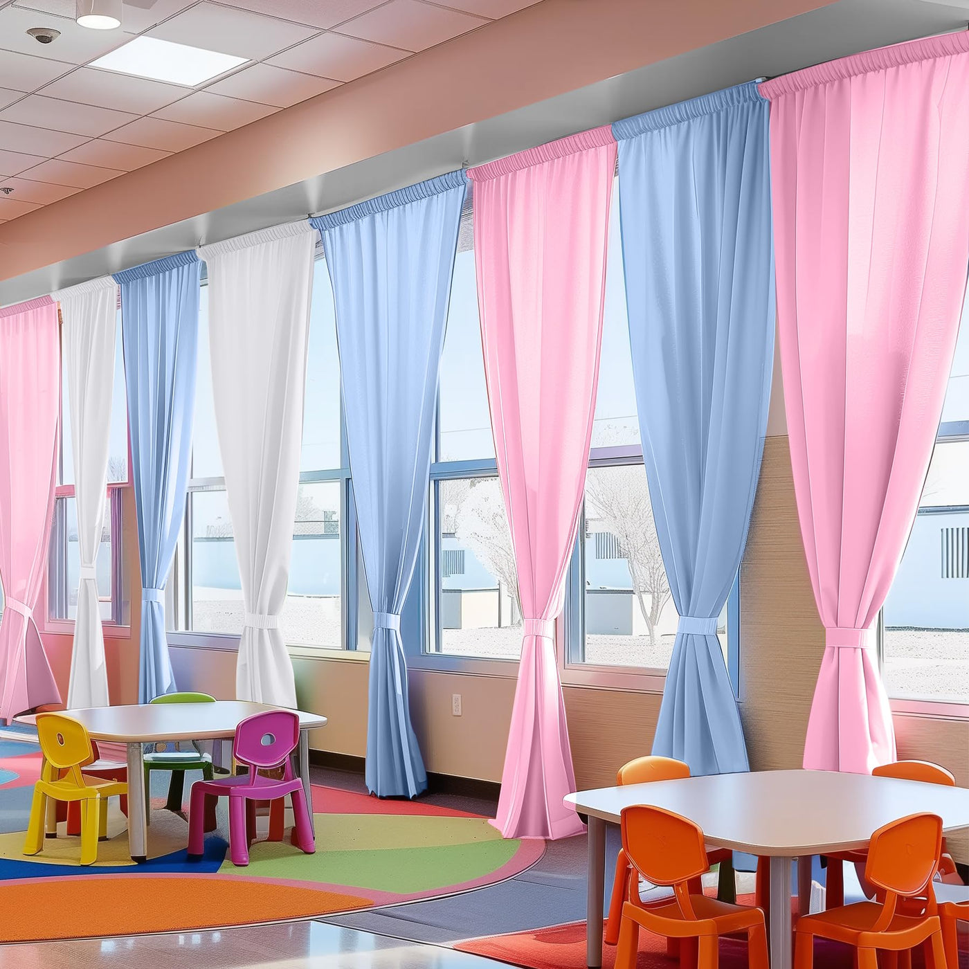 JCJ Unicorn Pastel Backdrop 5 Panels Rainbow Backdrop Curtains for Birthday Party Girls Bedroom Classroom Decoration 10 * 7FT - Backdrop BlissJCJ Unicorn Pastel Backdrop 5 Panels Rainbow Backdrop Curtains for Birthday Party Girls Bedroom Classroom Decoration 10 * 7FT