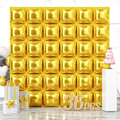 NISOCY 48PCS Green Square Foil Balloons Wall Backdrop Double Sided Green Balloons Tunnel Arch Kit for Baby Shower Birthday Anniversary Summer Party Decoration Backdrop Bliss