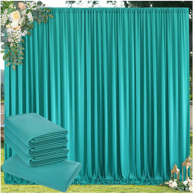 50 ft x 10 ft Wrinkle Free White Backdrop Curtain for Wedding Parties, Polyester Photo Backdrop Drapes for Baby Shower Birthday Party Backdrop Stand, Bulk Thick Background Curtains, 5x10FT 10 Panels - Backdrop Bliss50 ft x 10 ft Wrinkle Free White Backdrop Curtain for Wedding Parties, Polyester Photo Backdrop Drapes for Baby Shower Birthday Party Backdrop Stand, Bulk Thick Background Curtains, 5x10FT 10 Panels