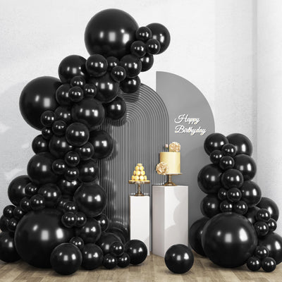 RUBFAC 135pcs Gold Balloons Different Sizes 18 12 10 5 Inch for Garland Arch, Latex Metallic Balloon for Birthday Graduation Party Wedding Decorations Backdrop Bliss