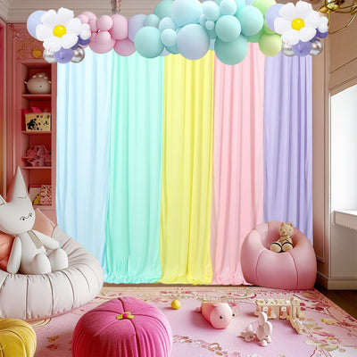 JCJ Unicorn Pastel Backdrop 5 Panels Rainbow Backdrop Curtains for Birthday Party Girls Bedroom Classroom Decoration 10 * 7FT - Backdrop BlissJCJ Unicorn Pastel Backdrop 5 Panels Rainbow Backdrop Curtains for Birthday Party Girls Bedroom Classroom Decoration 10 * 7FT