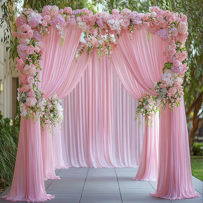 40FTx12FT White Wrinkle - Free Wedding Backdrop Curtain - Silky Washable White Polyester Drapes for Baby Showers, Birthday Parties, Photography, and Wedding Receptions - 8 Panels 5FTx12FT - Backdrop Bliss40FTx12FT White Wrinkle - Free Wedding Backdrop Curtain - Silky Washable White Polyester Drapes for Baby Showers, Birthday Parties, Photography, and Wedding Receptions - 8 Panels 5FTx12FT