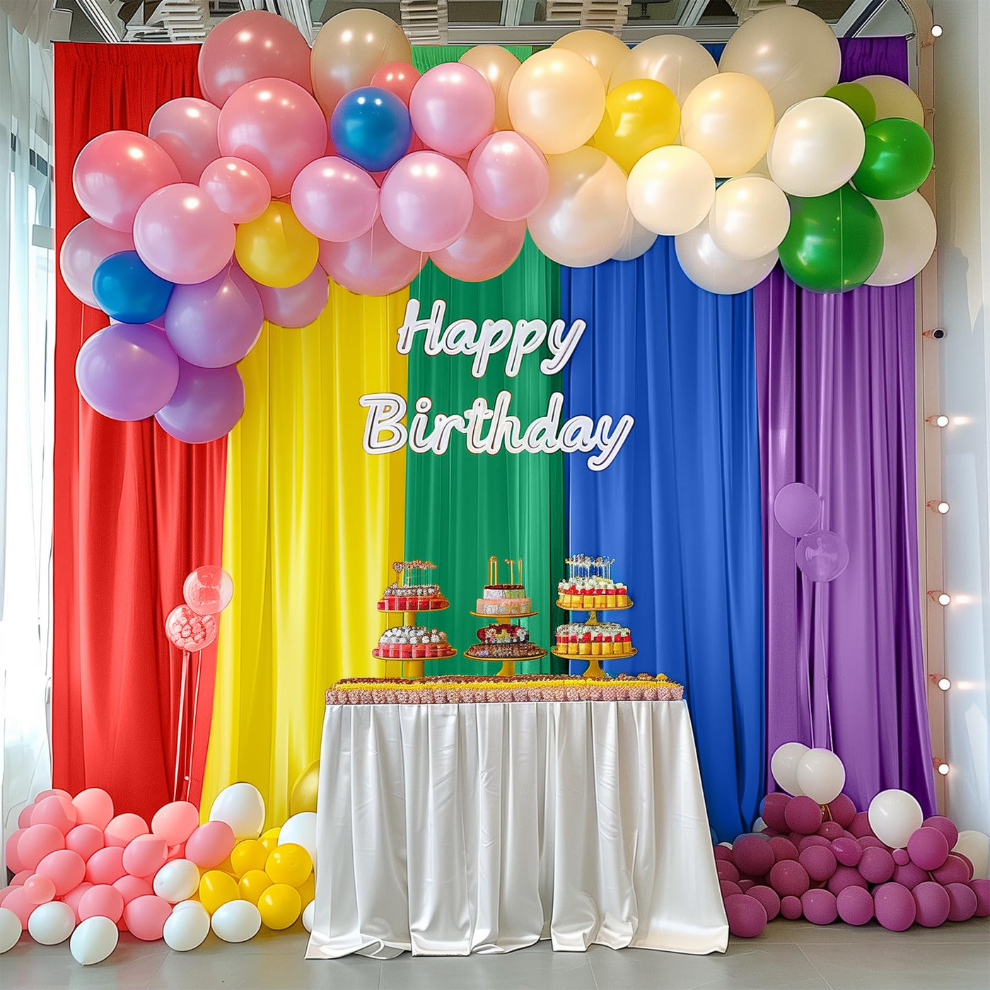 JCJ Unicorn Pastel Backdrop 5 Panels Rainbow Backdrop Curtains for Birthday Party Girls Bedroom Classroom Decoration 10 * 7FT - Backdrop BlissJCJ Unicorn Pastel Backdrop 5 Panels Rainbow Backdrop Curtains for Birthday Party Girls Bedroom Classroom Decoration 10 * 7FT