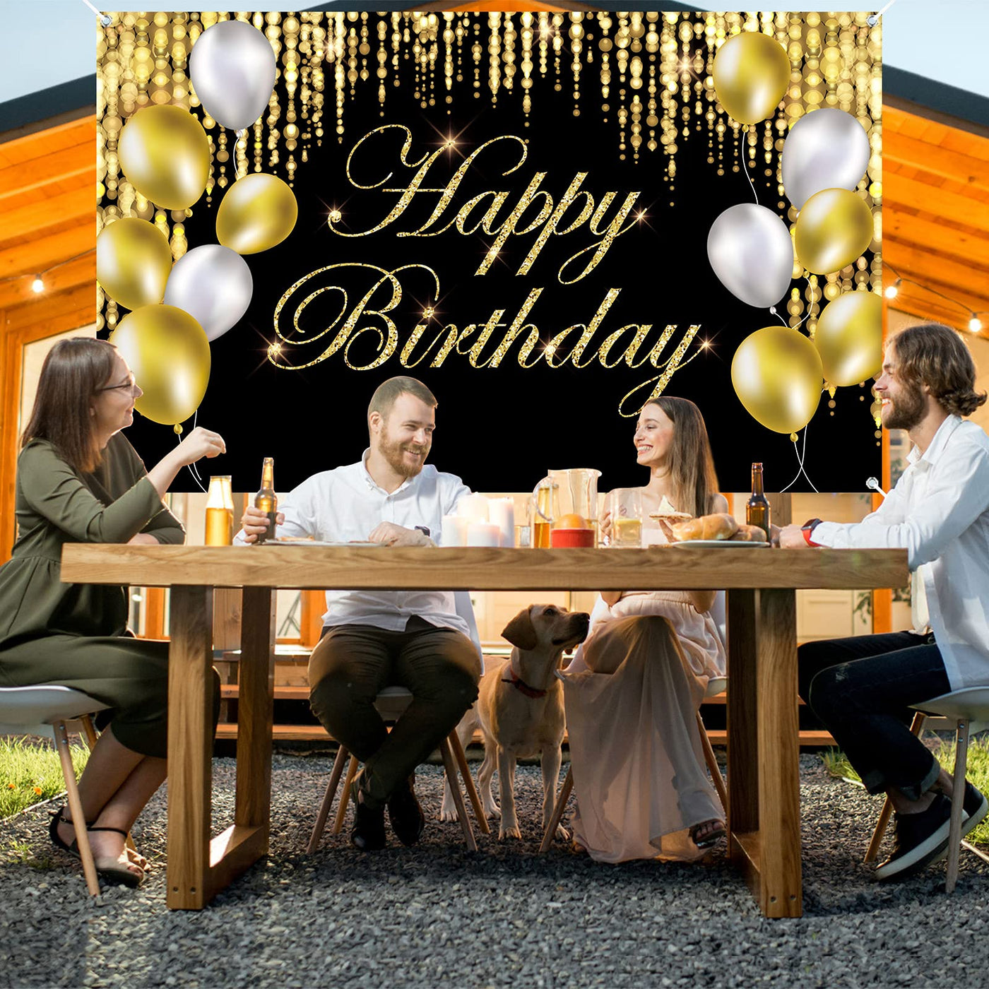 Black Gold Happy Birthday Banner Backdrop Large Yard Sign backgroud It's My Birthday Backdrop Baby Shower Party Indoor Outdoor Car Decoration Supplies for Men Women Boys Girls - Backdrop BlissBlack Gold Happy Birthday Banner Backdrop Large Yard Sign backgroud It's My Birthday Backdrop Baby Shower Party Indoor Outdoor Car Decoration Supplies for Men Women Boys Girls