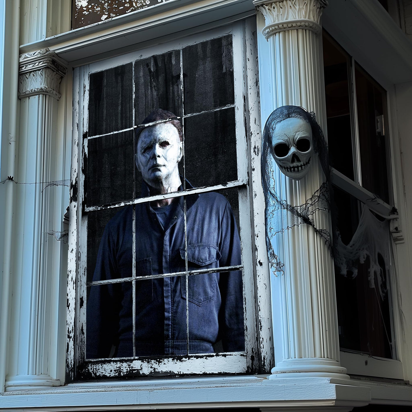 Halloween Horror Curtain Window Cover Decorations Scary Window Door Cover Backdrop Bliss