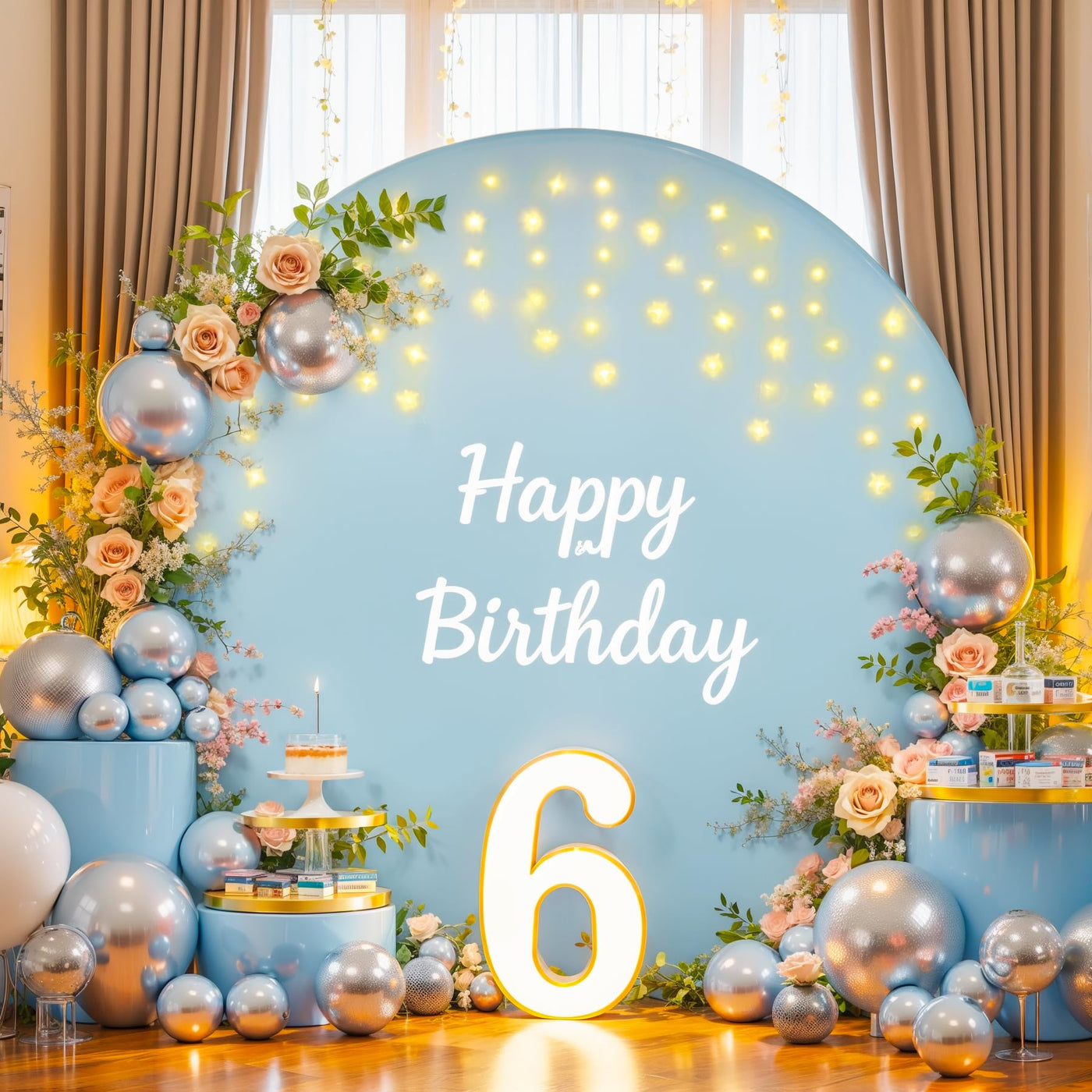 7.2 ft White Round Backdrop Cover with Lights Circle Wedding Arch Backdrop Cover with Fairy Lights for Bridal Shower Ceremony Birthday Baby Shower Photography Photo Shoot Background Decorations - Backdrop Bliss7.2 ft White Round Backdrop Cover with Lights Circle Wedding Arch Backdrop Cover with Fairy Lights for Bridal Shower Ceremony Birthday Baby Shower Photography Photo Shoot Background Decorations