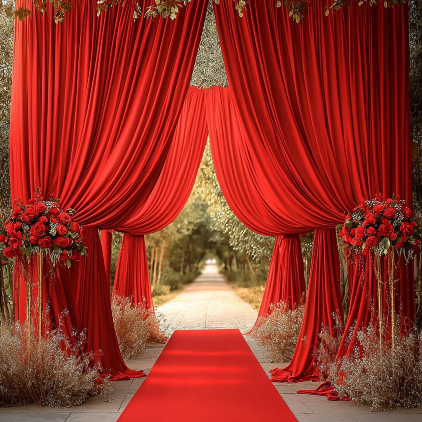 40FTx12FT White Wrinkle - Free Wedding Backdrop Curtain - Silky Washable White Polyester Drapes for Baby Showers, Birthday Parties, Photography, and Wedding Receptions - 8 Panels 5FTx12FT - Backdrop Bliss40FTx12FT White Wrinkle - Free Wedding Backdrop Curtain - Silky Washable White Polyester Drapes for Baby Showers, Birthday Parties, Photography, and Wedding Receptions - 8 Panels 5FTx12FT