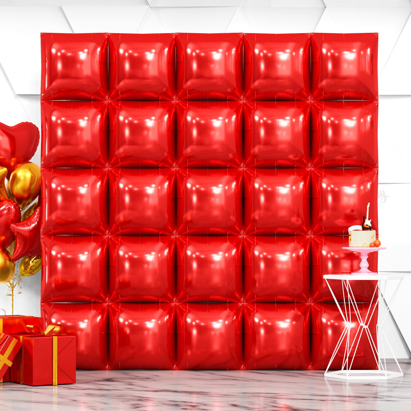 NISOCY 48PCS Green Square Foil Balloons Wall Backdrop Double Sided Green Balloons Tunnel Arch Kit for Baby Shower Birthday Anniversary Summer Party Decoration Backdrop Bliss