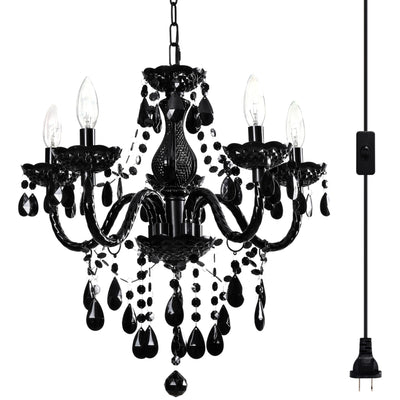 PAPAYA Modern Chrome Beaded Hanging Chandelier Shades (W8.7 x H13), Beads Pendant Shade with Acrylic Crystal, Ceiling Chandelier Beaded Lampshade for Wedding Party Event Home Decoration Backdrop Bliss