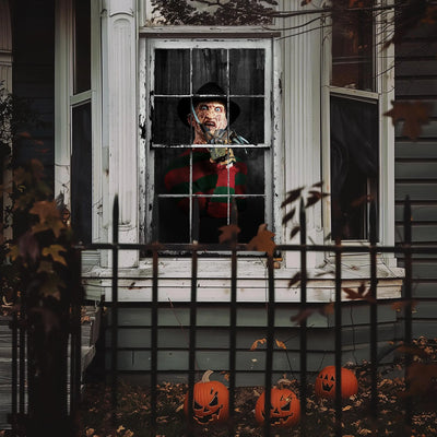 MCJC Halloween Horror Curtain, Halloween Decoration，Window Door Cover - Backdrop BlissMCJC Halloween Horror Curtain, Halloween Decoration，Window Door Cover