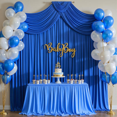 50 ft x 10 ft Wrinkle Free White Backdrop Curtain for Wedding Parties, Polyester Photo Backdrop Drapes for Baby Shower Birthday Party Backdrop Stand, Bulk Thick Background Curtains, 5x10FT 10 Panels - Backdrop Bliss50 ft x 10 ft Wrinkle Free White Backdrop Curtain for Wedding Parties, Polyester Photo Backdrop Drapes for Baby Shower Birthday Party Backdrop Stand, Bulk Thick Background Curtains, 5x10FT 10 Panels