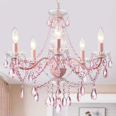 Plug in Crystal Ceramic White Chandelier, Glass Chandeliers,White crystal Hanging Pendant Light with Clear Cord and On/Off, 4 Light Crystal Chandelier for wedding, Kitchen, Dining,Foyer, Mini room Backdrop Bliss