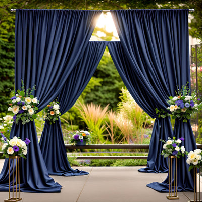 50 ft x 10 ft Wrinkle Free White Backdrop Curtain for Wedding Parties, Polyester Photo Backdrop Drapes for Baby Shower Birthday Party Backdrop Stand, Bulk Thick Background Curtains, 5x10FT 10 Panels - Backdrop Bliss50 ft x 10 ft Wrinkle Free White Backdrop Curtain for Wedding Parties, Polyester Photo Backdrop Drapes for Baby Shower Birthday Party Backdrop Stand, Bulk Thick Background Curtains, 5x10FT 10 Panels