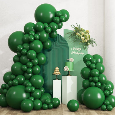 RUBFAC 135pcs Gold Balloons Different Sizes 18 12 10 5 Inch for Garland Arch, Latex Metallic Balloon for Birthday Graduation Party Wedding Decorations Backdrop Bliss
