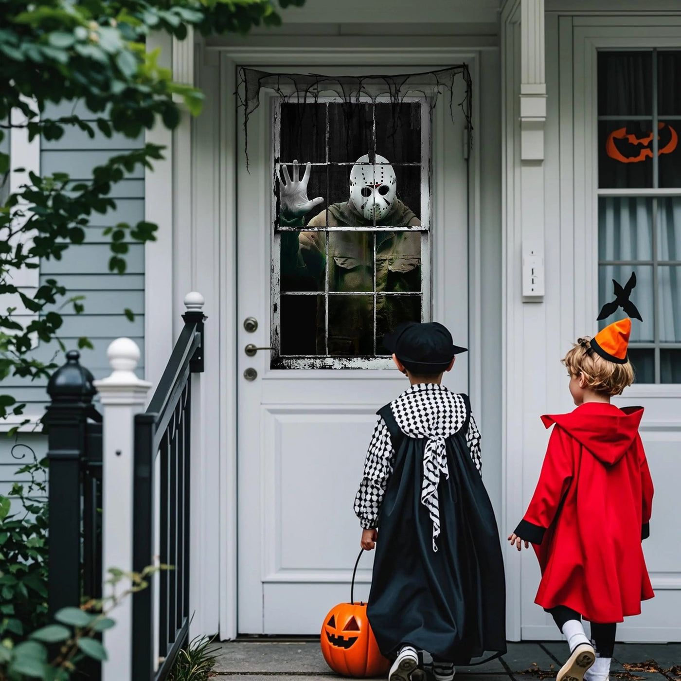 MCJC Halloween Horror Curtain, Halloween Decoration，Window Door Cover - Backdrop BlissMCJC Halloween Horror Curtain, Halloween Decoration，Window Door Cover