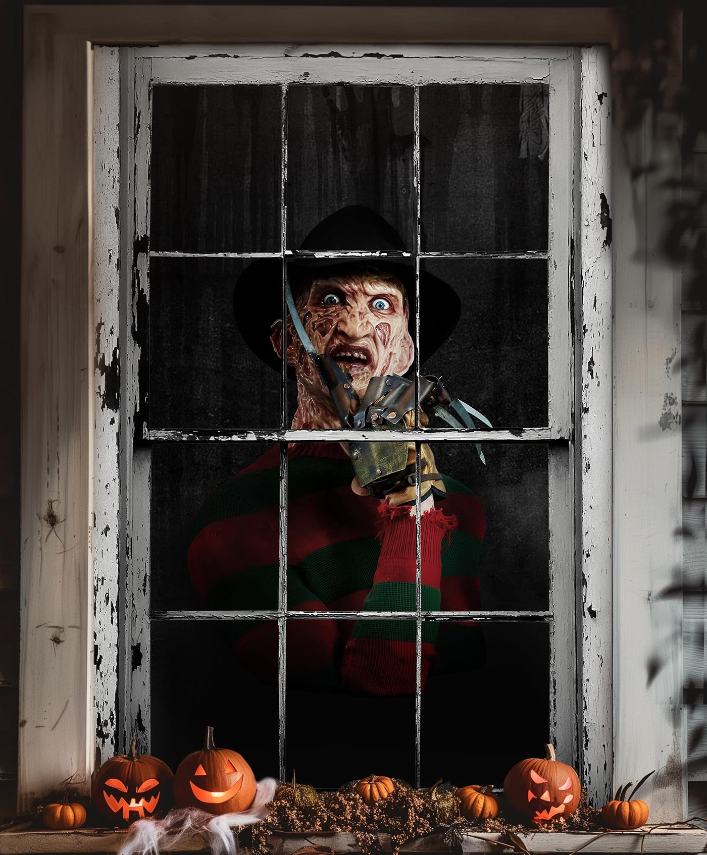 Halloween Horror Curtain Window Cover Decorations Scary Window Door Cover Backdrop Bliss